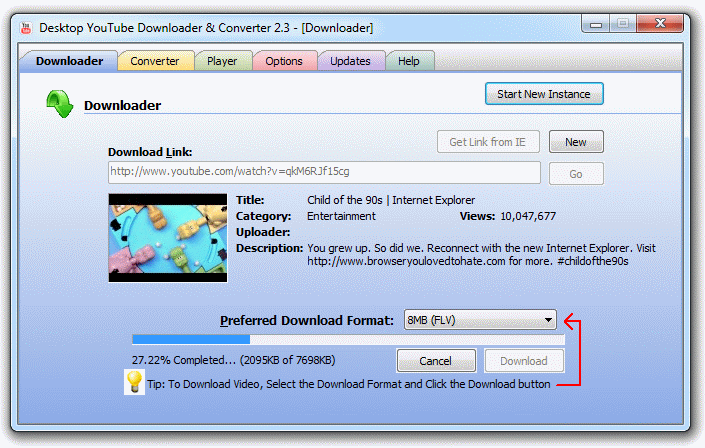 Click to view Desktop YouTube Downloader & Converter 2.2.3 screenshot